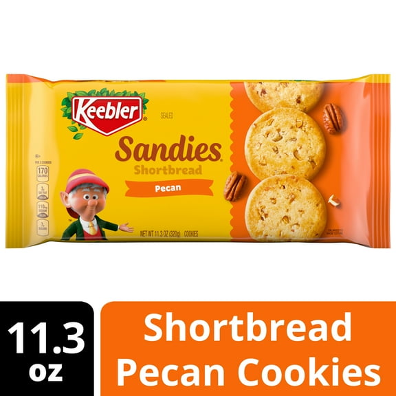 Keebler Sandies Pecan Cookies, Shortbread Cookies with Crunchy Pecans, 11.3 oz