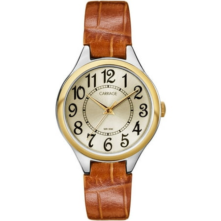 Carriage by Timex Women's Carolyn Watch, Brown Croco Pattern Strap