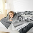 thumbnail image 4 of Feelyou 3D Grey Tiger Queen Comforter Set for Teens, Woodland Wildlife Bedding Sets, Rustic Farmhouse Animal Reversible Bedding Comforter Set, Microfiber Bedroom Decor, 3pcs, 4 of 8