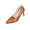 Brown, variant on Summer Sandals for Women Pointed Toe Pumps with Gold Rivet Trim and 8cm Narrow Heel