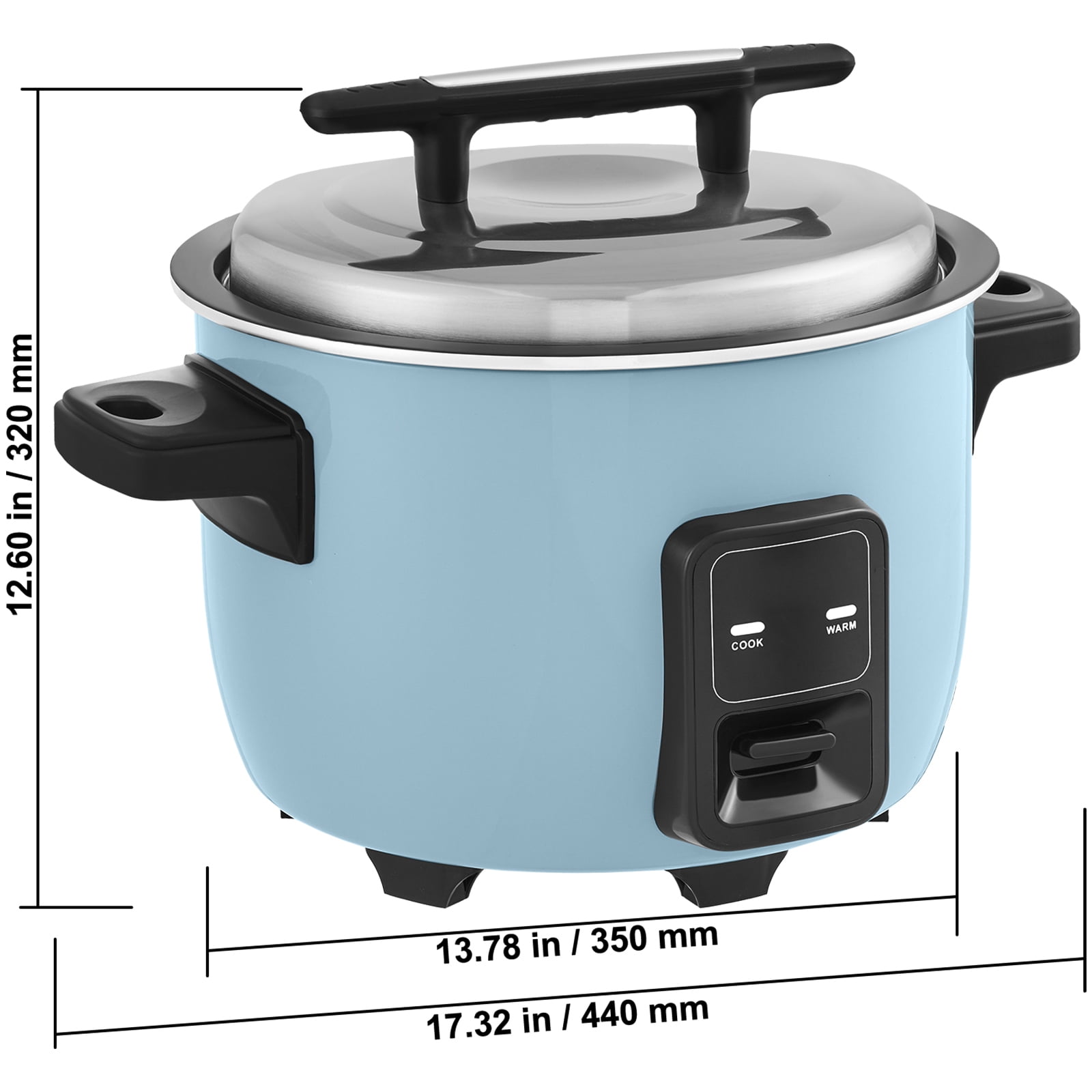 KFFKFF Large Capacity Rice Cooker, 40-Cup, 8.45 Qt / 8 Liter, Durable with Nonstick Inner Pot, Quick Cooking & 24-Hr Warmth Retention, Includes Rice Cup & Paddle, Ideal for Restaurants