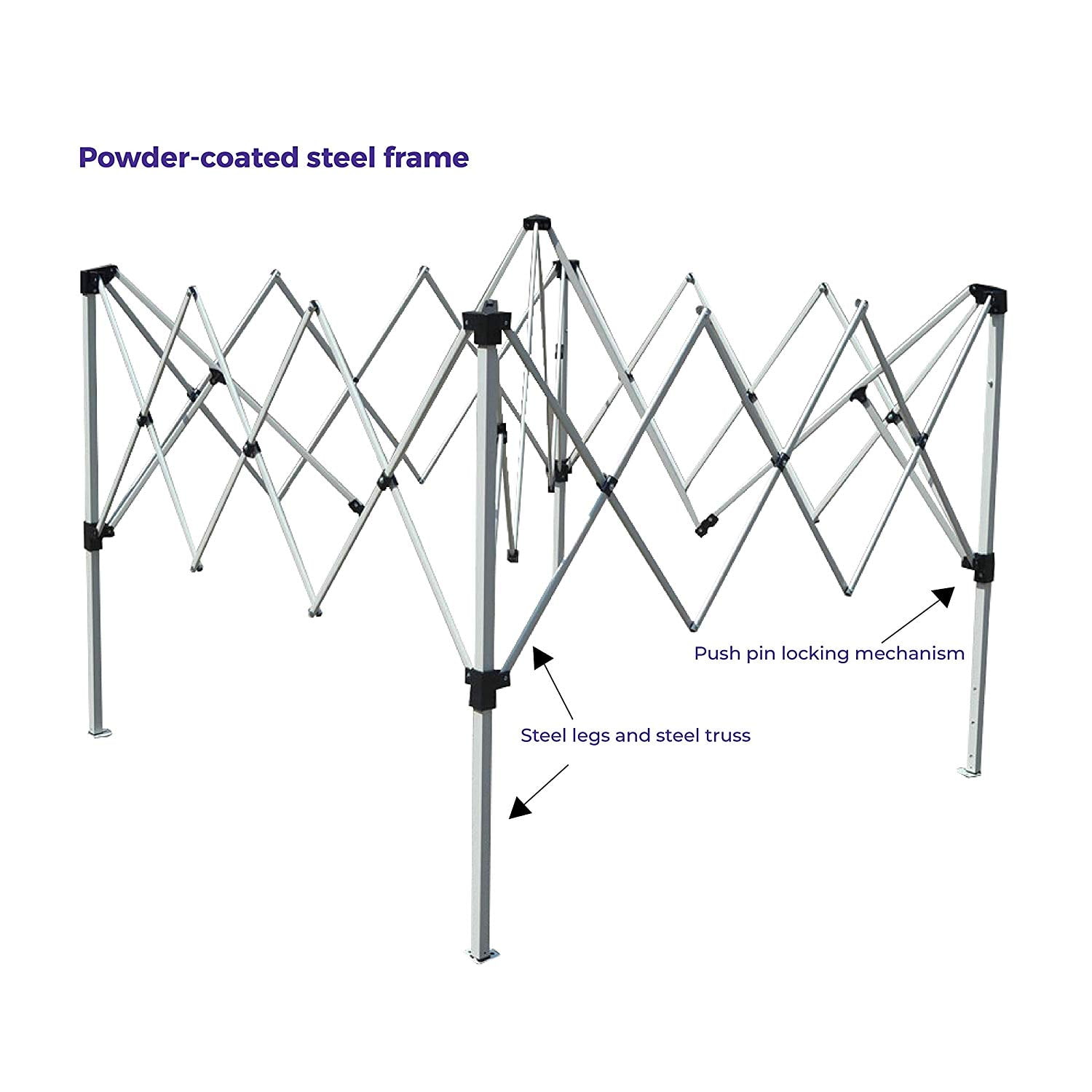 Impact Canopy 10 x 10 Pop Up Canopy Tent, Instant Slant Leg Portable Shade Tent with Carrying Bag, American Flag