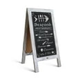 thumbnail image 2 of BizChair Magnetic Two-Sided A-Frame Chalkboard with 8 Chalk Markers, 10 Stencils, 2 Magnets, Eraser, 2 of 12