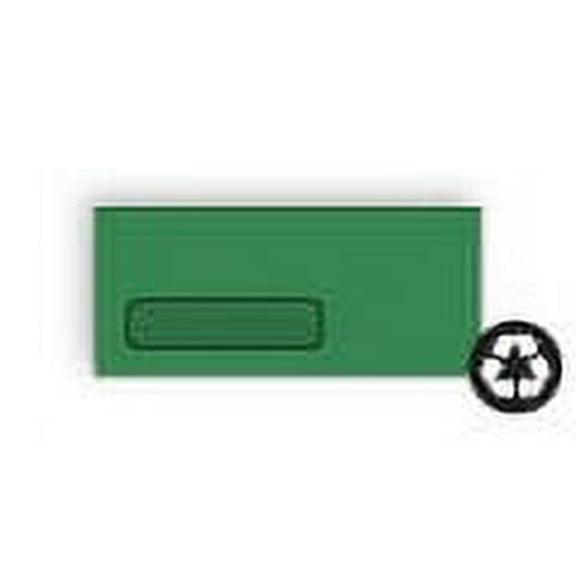 No.10 Starburst® Green Window Envelopes, 4-1/8" x 9-1/2", Brightly Colored Sulphite, Vellum Finish, 24-lb Recycled, Acid Free - Box of 500 Envelopes