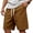 Brown, variant on GrmtClth Mens Casual Shorts Elastic Waist Waffle Workout Sweat Shorts Lightweight Beach Drawstring Shorts Summer Jogging Shorts with Pocket Brown M
