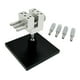 thumbnail image 1 of Tornillo de banco en miniatura para banco de trabajo, abridor de cajas de relojes, aluminio de alto rendimiento 4 Varilla de sujeción y base, 1 of 9
