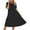 Black, variant on Ruyang Dresses for Women, 2024 Women's Summer Solid Color Crewneck Short Sleeve Lace Up Dress Lace Flowy Tiered Midi Dresses