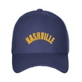 thumbnail image 2 of Daxton USA Cities States Baseball Hat Cap Arch Letters, Nashville Navy Gold, 2 of 2