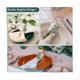 thumbnail image 4 of Anillos de servilleta 6 anillos de servilleta de madera de eucalipto rústico Boho hoja madera grano granja servilleta anillo Hold, 4 of 5