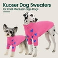 thumbnail image 6 of Kuoser Dog Sweater, Turtleneck Pet Sweatshirt, Thick Doggy Winter Clothes for Fall Xmas, Pink, XL, 6 of 9