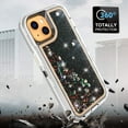 thumbnail image 7 of For iPhone 16 Pro Case Glitter Floating Liquid Shiny Quicksand Case for Women Girls Heavy Duty Shockproof Protective Case Hard PC Bumper Soft TPU Cover，Black, 7 of 7