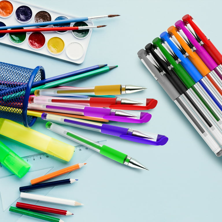 12 Colors/Set Glitter Gel Pens Set For School Office Adult Coloring Book  Journals Drawing Doodling Highlighter Pen Set Art Markers Promotion Gel Pen