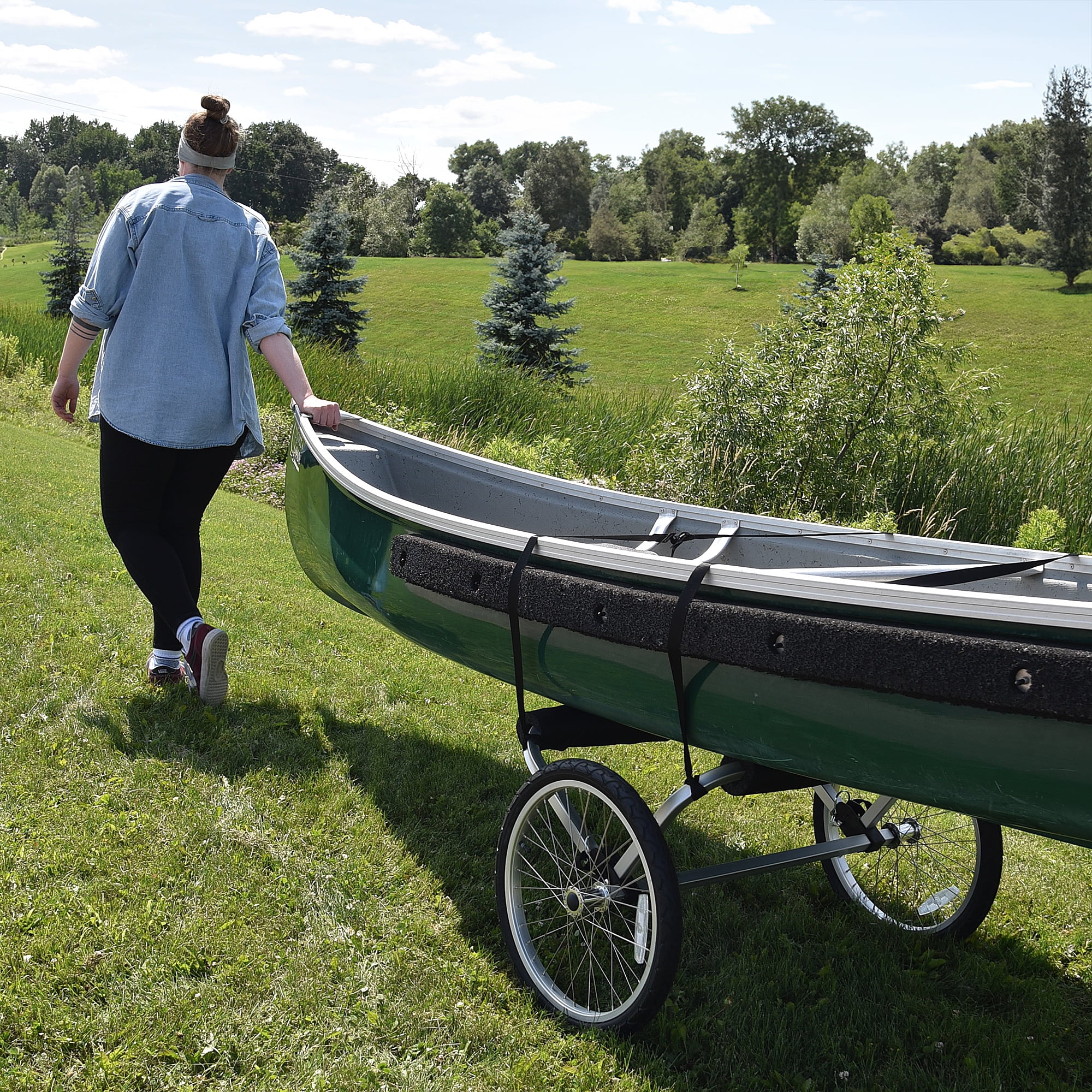 Wike Heavy Duty Aluminum Boat Cart for Canoes, Kayaks, and Other Small Watercrafts