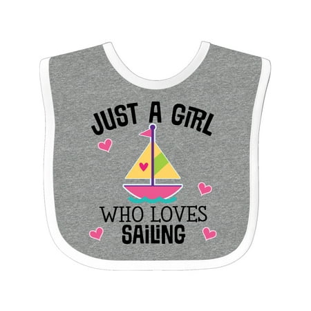 

Inktastic Sailboat Just A Girl Who Loves Sailing Gift Baby Girl Bib