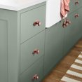 thumbnail image 6 of Goo-Ki Antique Copper Zinc Alloy Cabinet Knobs with Backplate, Single Hole Center Drawer Pulls Hardware for Dresser,Wardrobe & Cupboard, 6 Pack, 6 of 8