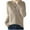 Khaki, variant on TKLPEHG Women's Knitting Cotton Cardigans Long Sleeve Fall Open Front Button Sweater Crew Neck Solid Outwear (Gray,L)