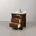 thumbnail image 4 of Aberdeen 30" White Marble Countertop Sink Vanity in Rustic Sienna with Mirror, 4 of 10