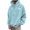 thumbnail image 1 of QIPOPIQ Men's Graphic Print Long Sleeve Drawstring Hoodie Pullover Sweatshirt Clearance, 1 of 4