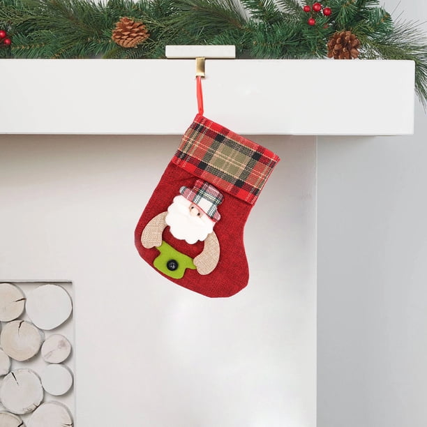 onlyliua Descuentos de Temporada Calcetines Navideños Nuevos En Dellantal Medias Navideñas Medias Navideñas Tejidas Decoración Navideñas Medias Rojas y Blancas con Bolsillos Medias con Letras para La
