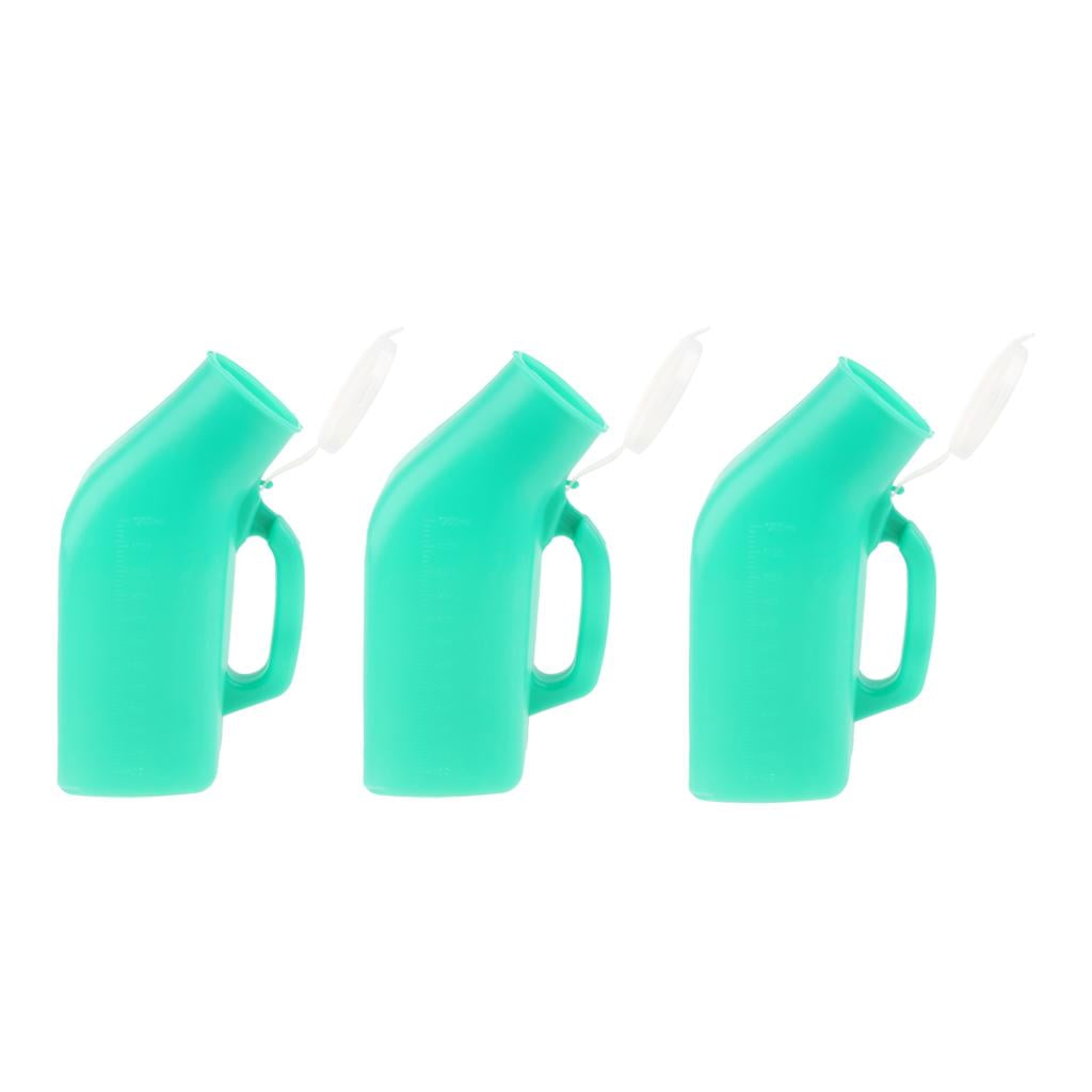 3 Pcs Men Pee bottle of potty Urinal Containers Toilet 1000ml