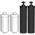 thumbnail image 1 of Ouxunus Water Filter Replacement for Black Filters BB92 Fluoride Filters PF2 Combo Pack and Gravity Filter System Includes 2 Black Filters and 2 Fluoride Filters 4, 1 of 1