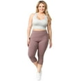 thumbnail image 4 of Women's High Waist Pocket Activewear Leggings, Smoky Mauve, Capri, 3XL, 4 of 5