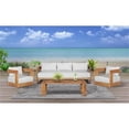 thumbnail image 5 of Paradiso Outdoor Solid Teak Swivel Chair - Light Grey Fabric, 5 of 5