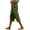 Army Green, variant on Womens Pants Capris Casual Summer Side Button Capris High Waist Drawstring Pants with Pockets