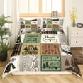 thumbnail image 2 of Happy Camping Comforter Cover Rustic Cabin Camper Queen Bedding Sets Rv Car Accessories For Travel Trailers(No Comforter), 2 of 5