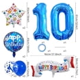 thumbnail image 3 of Set de decoración para fiestas con diseño de globos para 10 cumpleaños, color azul, 3 of 6