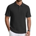 thumbnail image 2 of COOFANDY Mens Knit Polo Shirts Short Sleeve Casual Textured Polo Shirt Summer Vintage Collared Golf T-Shir, 2 of 6