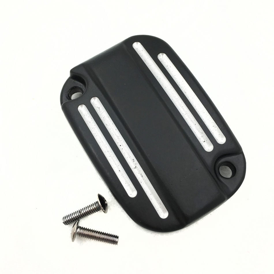 HTTMOTOR Black Grooved Front Brake Master Cylinder Fluid Reservoir Cap