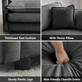 thumbnail image 3 of YWEN Luxury Loveseat Sofa Couch, 76" Modern Chenille Deep 2-Seater Cloud Couch with 2 Armrest Pillows and 2 Toss Pillows, Love Seat for Living Room Bedroom Office Apartment, Grey, 3 of 15