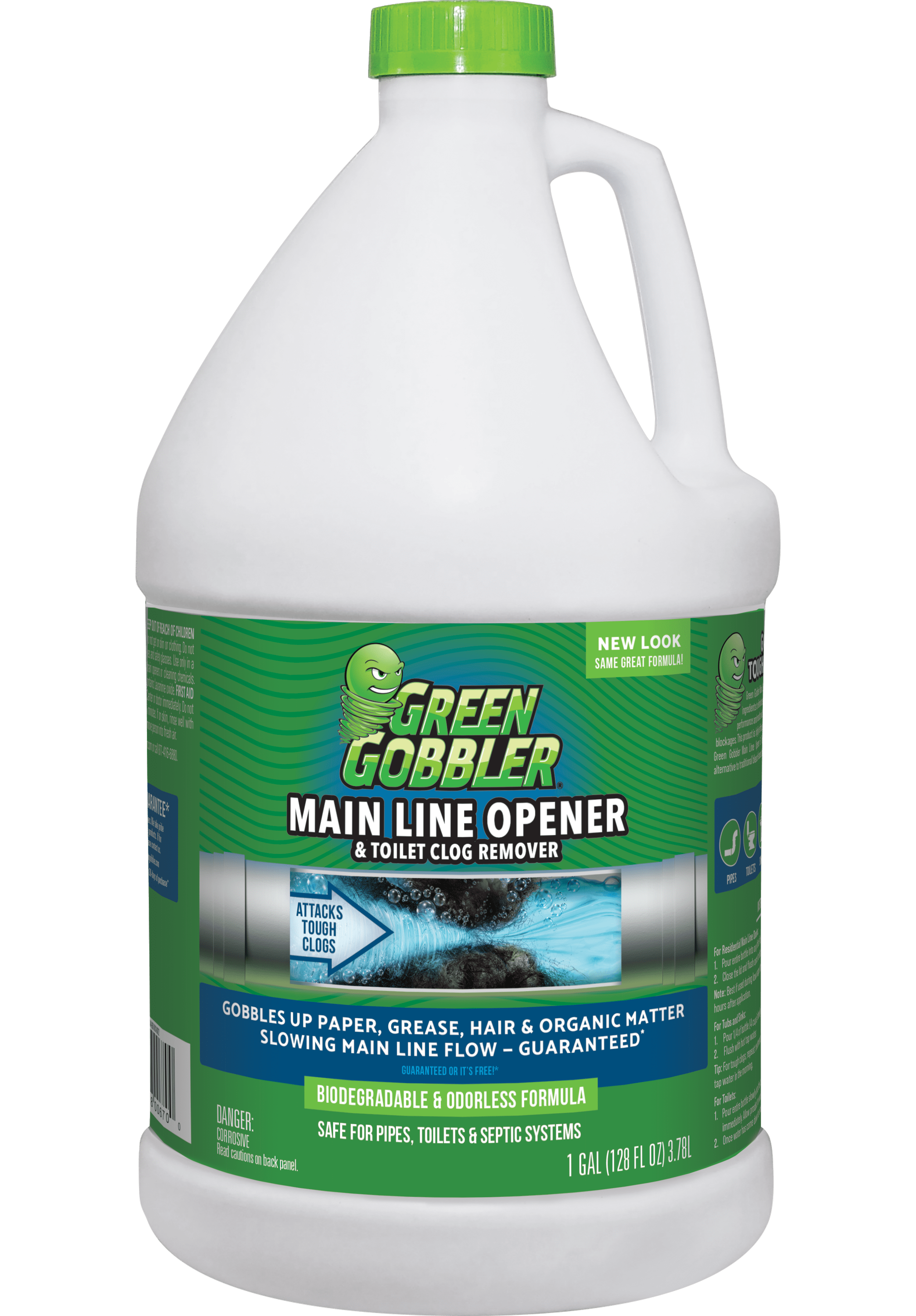 verbanning bal halen Green Gobbler Main Line Drain Opener and Toilet Clog Remover Liquid -1  Gallon - Walmart.com