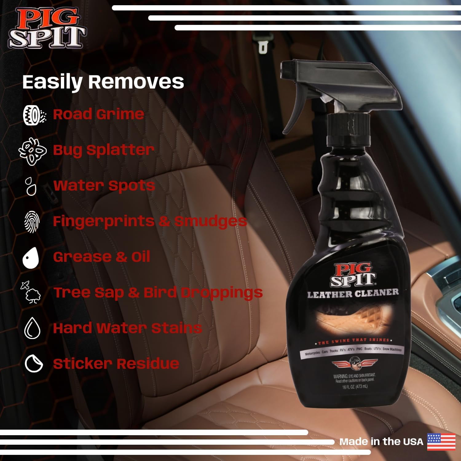 Pig Spit Leather Cleaner, 6-Pack