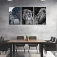 thumbnail image 4 of Hieng Lion Wall Art Lion Picture Wall Decor Black Animals Head Portrait Painting for Living Room Bedroom Unframed, 4 of 6