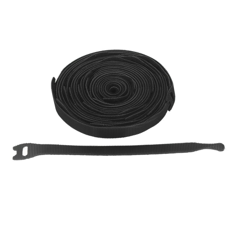  25pcs Black Reusable Fastening Cable Straps, Hook and