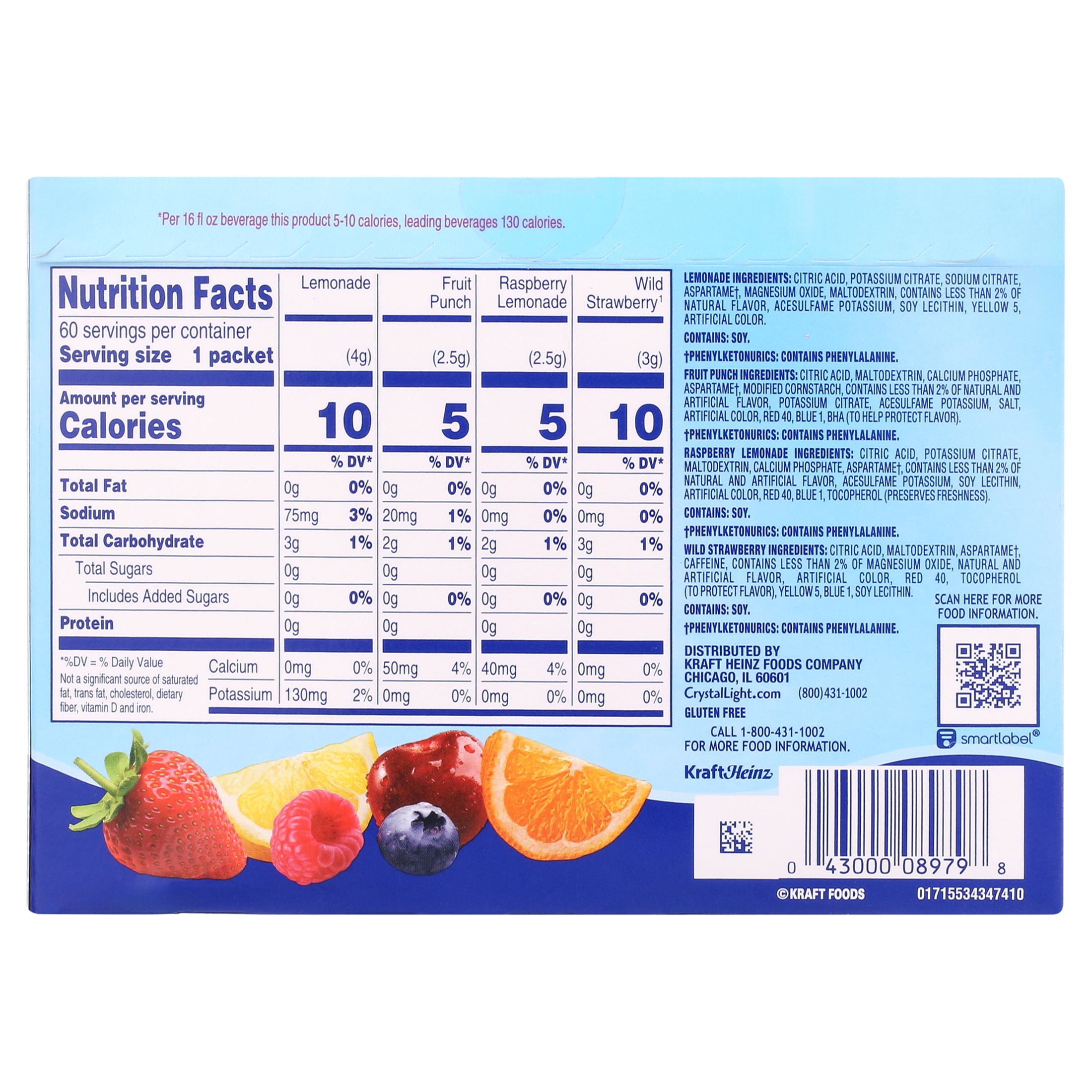 Crystal Light Powdered Drink Mix Variety Pack, 60 ct.