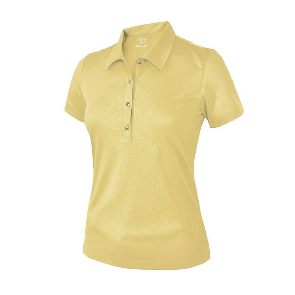 Monterey Club Women's Floral Emboss Texture Golf Polo Shirt #2096
