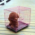 thumbnail image 1 of OULII Cages Puppy Iron Pink Folding Design for Training 1Pcs, 1 of 8