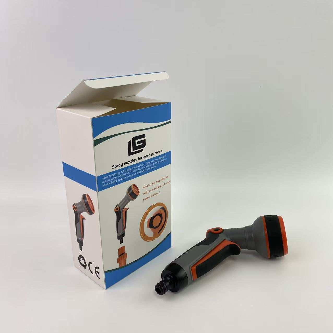 G Spray nozzles for garden hoses, Hose Nozzle,8 Adjustable Watering Patterns Hose Sprayer Nozzle & Water Hose Nozzle