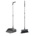 thumbnail image 2 of Wzzjkit Broom with Dustpan Combo Set 3-in-1 Set Household Cleaning Supplies Stainless Steel Handle Broom and Dustpan Set for Office Home Kitchen Lobby Floor Broom and Dustpan, 2 of 9