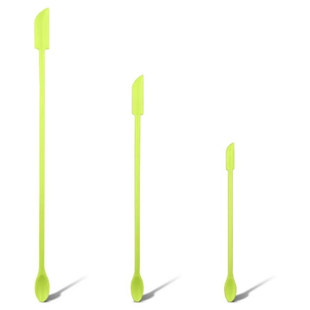 

1111Fourone 3 PCS Silicone Spatulas Set 2 Heads Long Jam Bottle Scrapers Jar Scoops Spoons Kitchen Baking Utensils