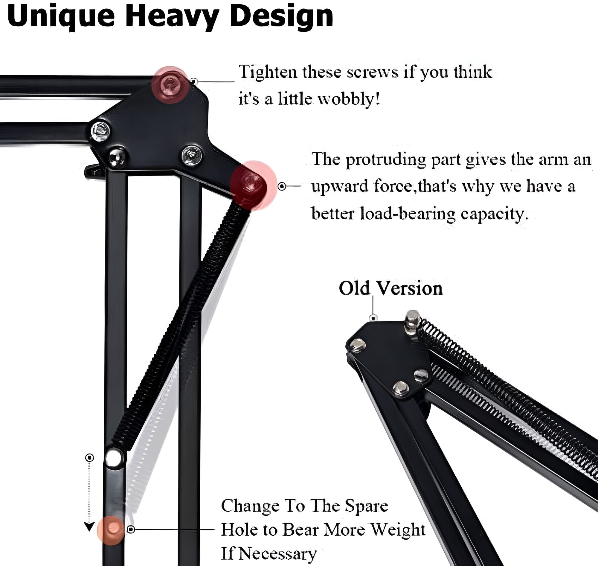 Upgraded Adjustable Microphone Suspension Boom Scissor Arm Stand with Shock Mount Mic Clip Holder 3/8?? to 5/8?? Screw Adapter -for Blue Yeti, Snowball & Other Microphones (stand with adapter)