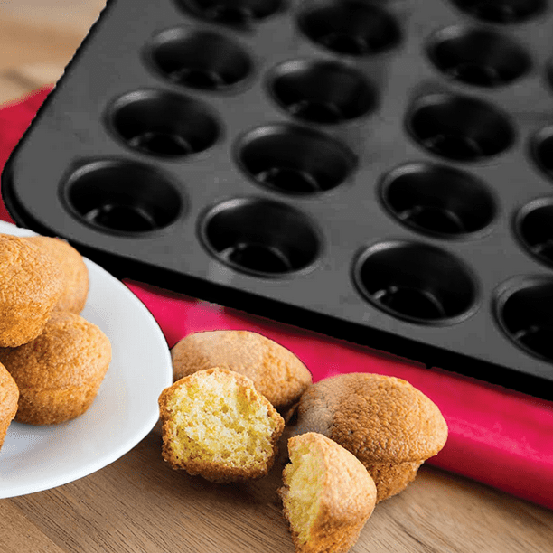 Plateau de 24 moules mini-muffins en silicone - confetti