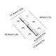 thumbnail image 4 of Riwesomey 1 Juego de bisagras pequeñas de acero inoxidable de 2 pulgadas para gabinete, fácil instalación, bisagra plana Universal resistente Herramientas y ferretería 2 pulgadas 3 agujeros, 4 of 6