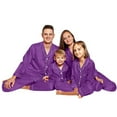 thumbnail image 5 of Family Christmas Pajamas Matching Sets Mom Style Soft Polyester and Spandex Purple Christmas Pajamas, 5 of 5