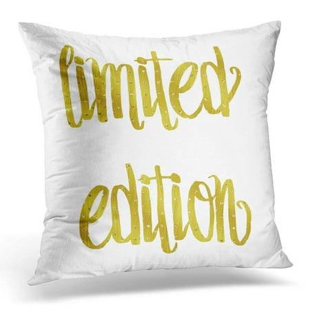 ARHOME Funny Limited Edition Best Friend Baby Quote Gold Faux Foil Metallic Friendship Quotes White Glitter Pillow Case Pillow Cover 18x18