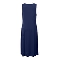 thumbnail image 3 of Uootdi Robes Maxi pour Femmes Col Rond Sans Manches Robes Amples avec Poches Décontractées Longues Robes d'Été pour la Plage Cadeau, 3 of 8