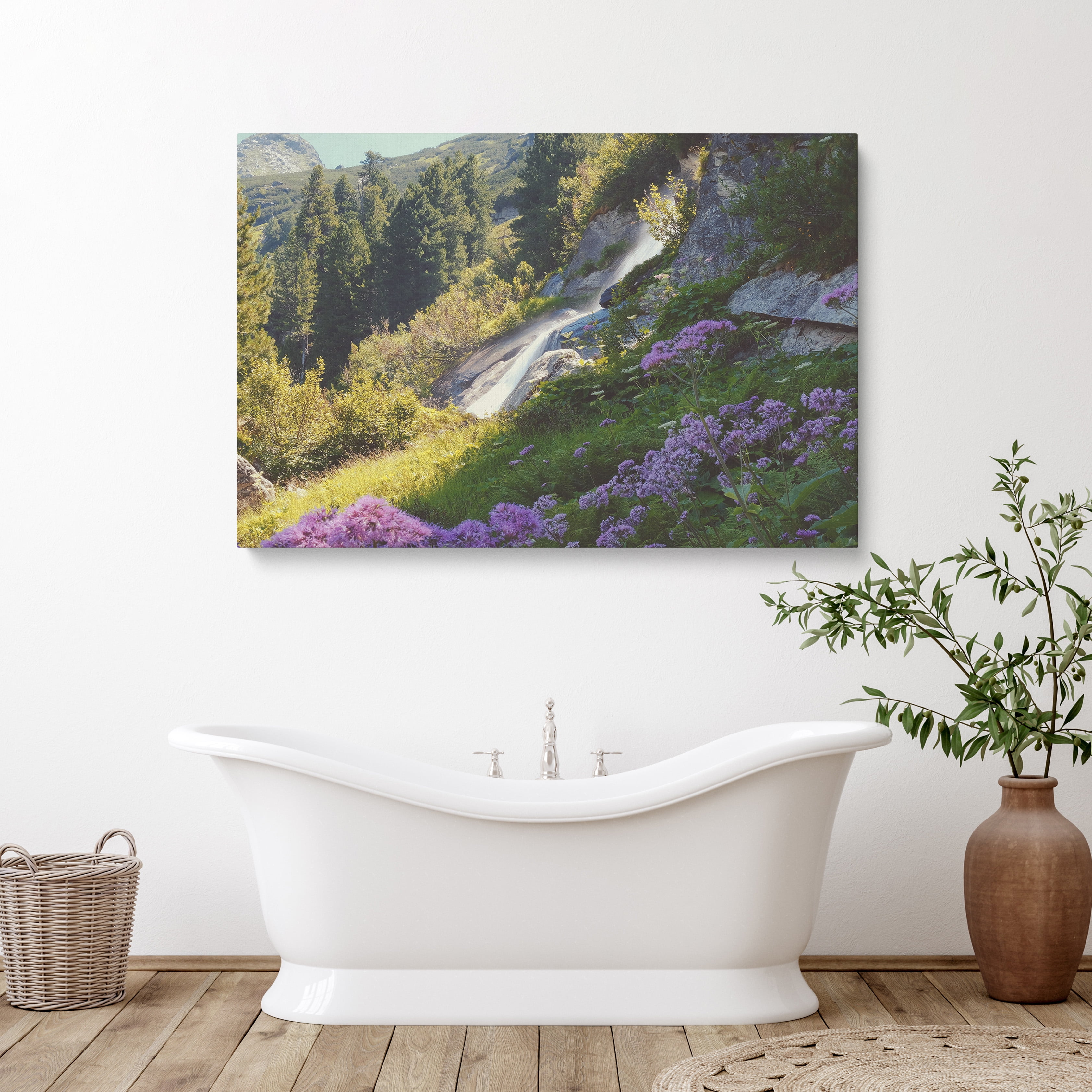 AE Green Forest Canvas Wall Art (20X30 inch) | Framed Nature